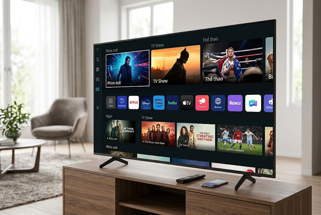 Khám phá giao diện One UI Tizen mới trên smart tivi Samsung 50 inch UA50U8000HKXXV