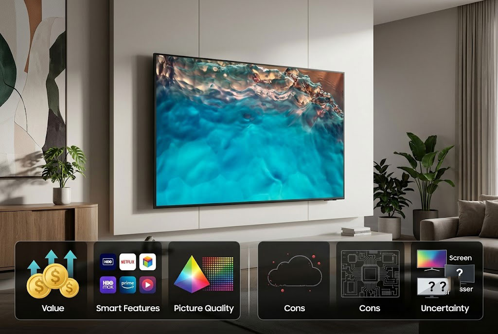 Có nên mua tivi Samsung 55 inch 4K UA55U8000HKXXV? Ưu nhược điểm là gì?
