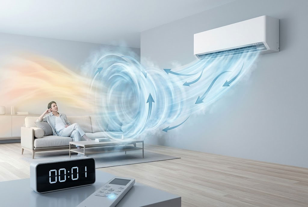 Công nghệ iAuto-X trên điều hòa Panasonic CS-XU9BKH-8 làm lạnh nhanh trong bao lâu?