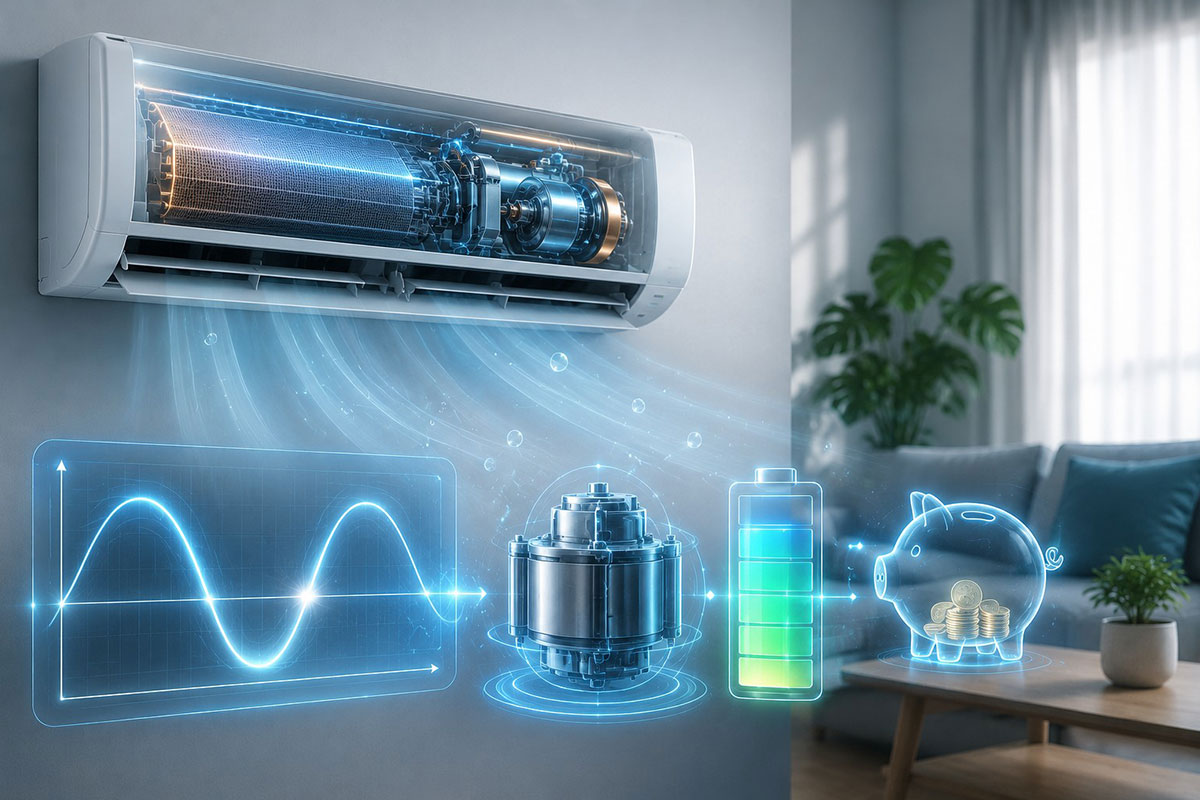 Khám phá cơ chế vận hành hình sin i-Saving độc quyền trên điều hòa Casper Inverter