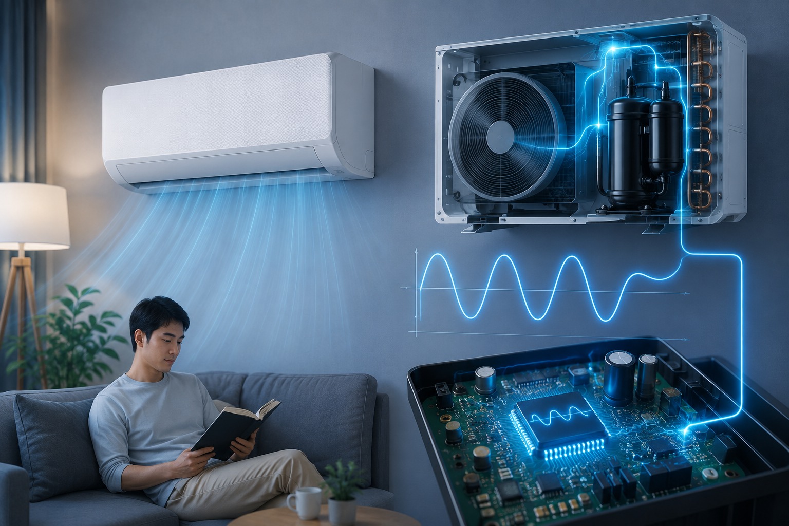 Khám phá cơ chế vận hành hình sin i-Saving độc quyền trên điều hòa Casper Inverter