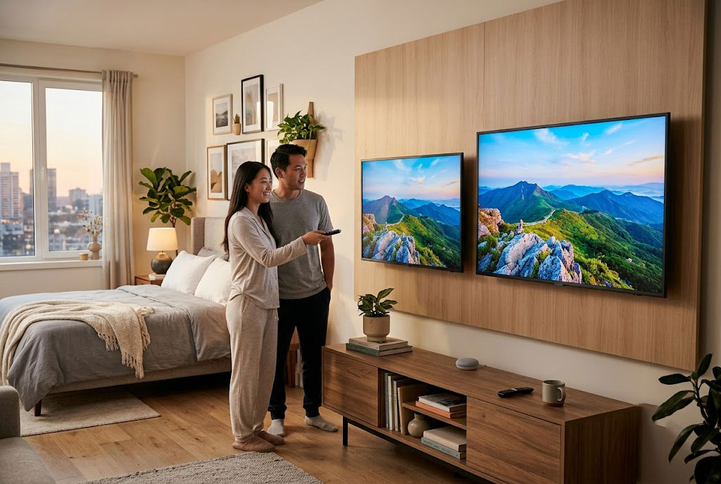 Phòng ngủ căn hộ nên lắp tivi Samsung 43 inch hay 50 inch sử dụng sẽ tối ưu hơn?