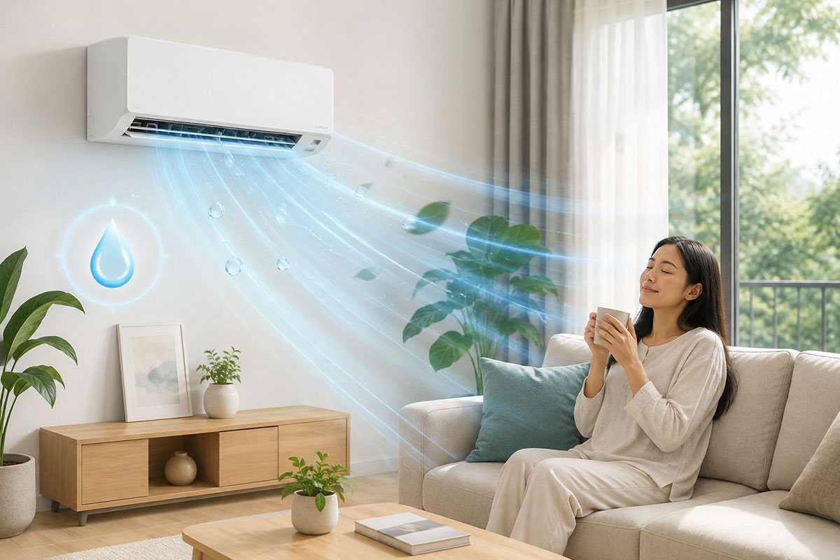 Chọn điều hòa Daikin FTKY35ZVMV chẳng còn sợ khô da, viêm họng nhờ cảm biến Humidity Sensor