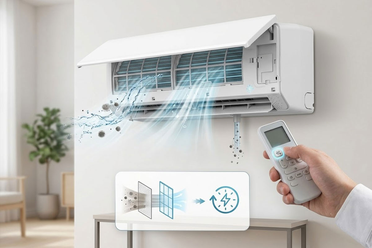 Sử dụng tính năng tự động làm sạch i-Clean trên điều hòa Casper JC-24IU36 thế nào cho đúng?