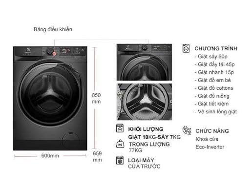 Chất lượng máy giặt sấy Electrolux 10kg EWW1023P5SC có như quảng cáo