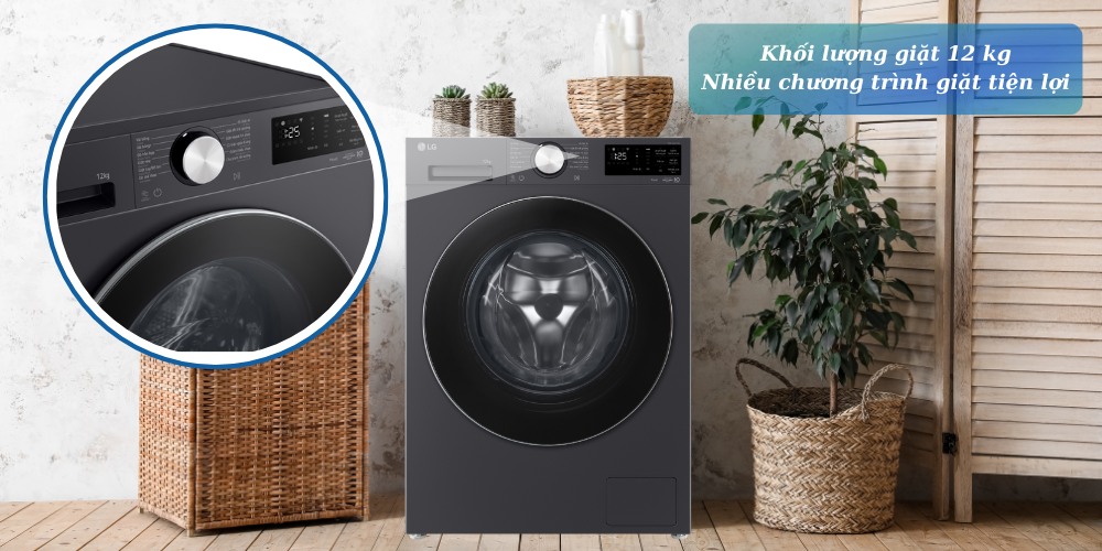 Khám phá máy giặt LG 12kg FX1412N5G- Sản phẩm đáng để sử dụng cho gia đình 