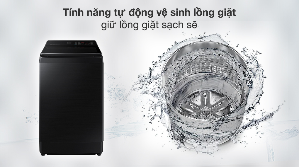 Hướng dẫn sử dụng các chức năng trên máy giặt Samsung lồng đứng WA14CG5886BV/SV 