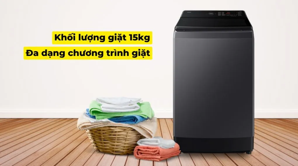 Phân tích những ưu điểm trên máy giặt Samsung 15kg WA80F15S5CSV thuyết phục người mua