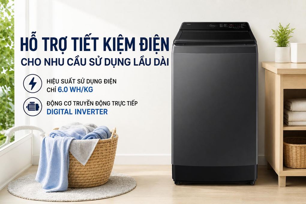 3 Chiếc máy giặt Samsung lồng đứng: WA40F12E4CSV, WA80F13S5BSV và WA80F15B6BSV đáng mua hiện nay