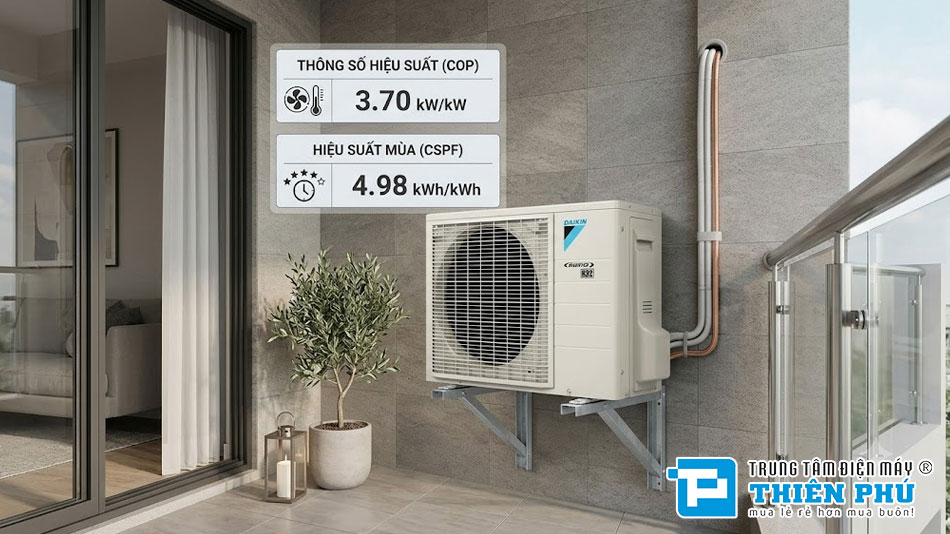 Đánh giá mức tiêu thụ điện của điều hòa nối ống gió Daikin FDLF40DV1/RZFC40EVM