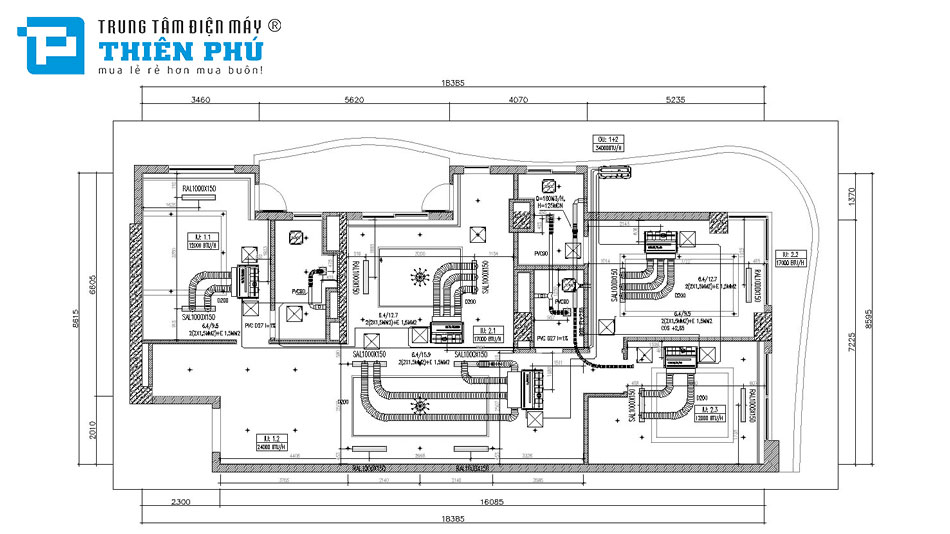 Lên bản thiết kế lắp đặt chi tiết hệ thống ống gió