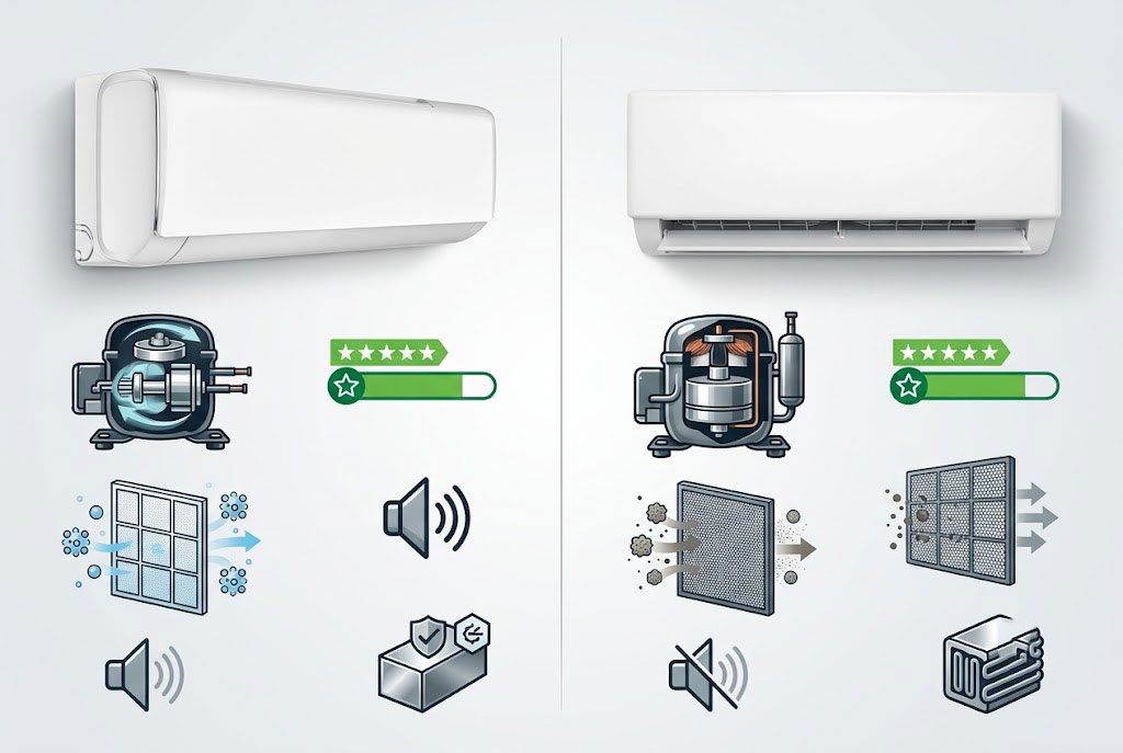 So sánh điều hòa Casper SC-24FB36M và Midea MSFQ-24CRN8, lựa chọn nào là tốt nhất?