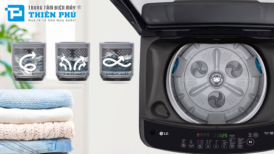 Cách sử dụng máy giặt LG cửa trên T2310VS2B hiệu quả, tiết kiệm