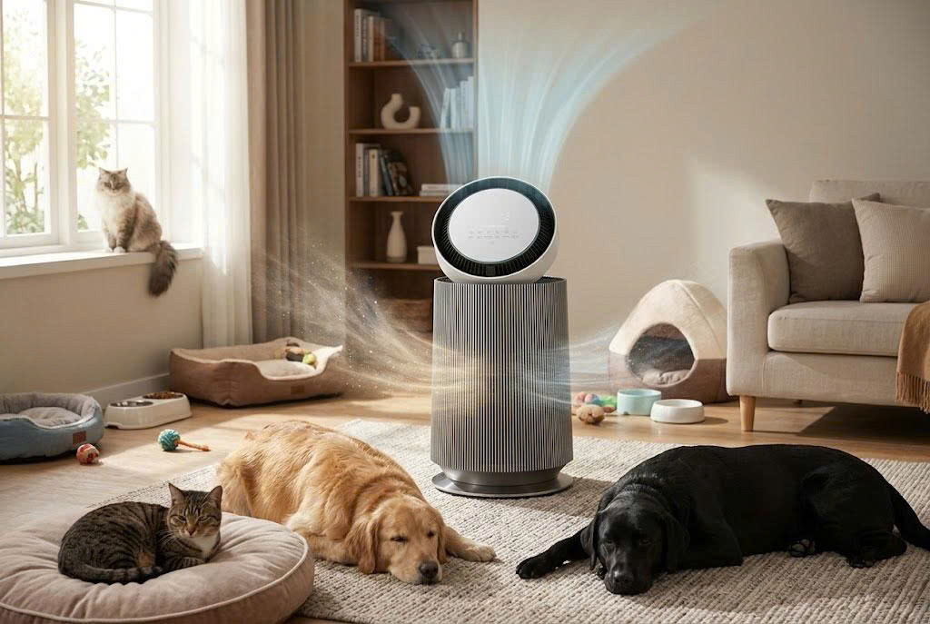 Nhà nuôi nhiều thú cưng, đừng bỏ qua máy lọc không khí LG Alpha PET AS65GDBY0