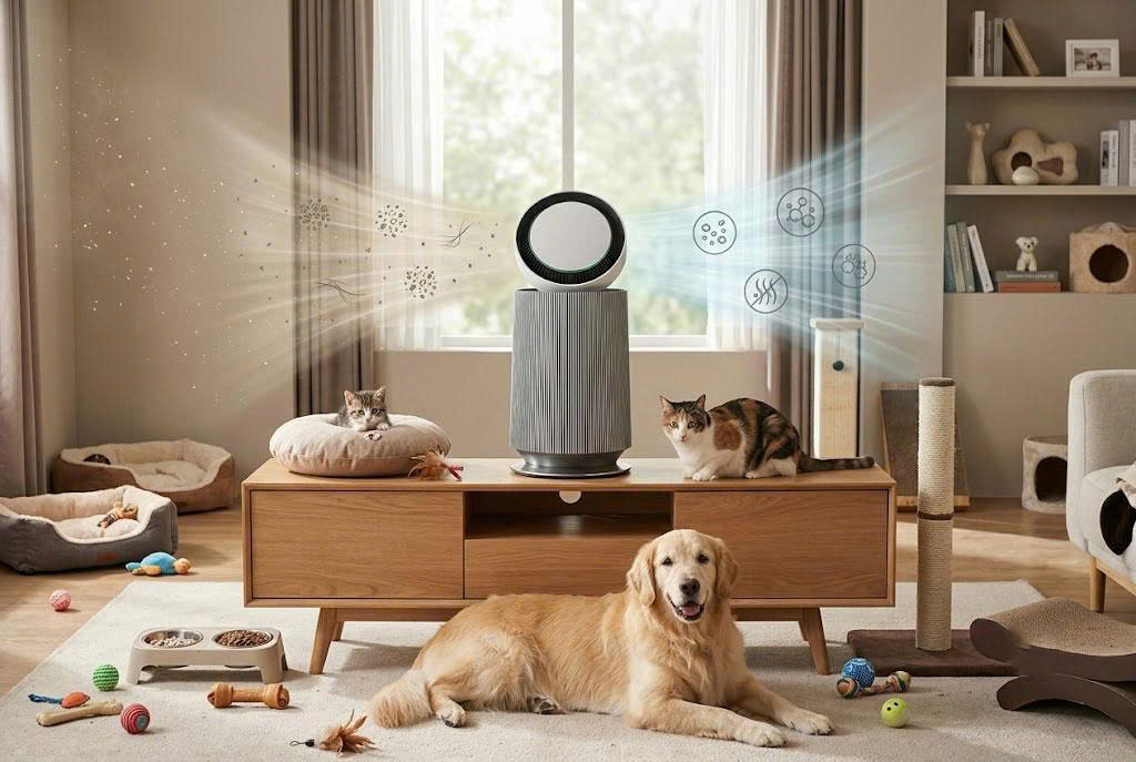 Nhà nuôi nhiều thú cưng, đừng bỏ qua máy lọc không khí LG Alpha PET AS65GDBY0
