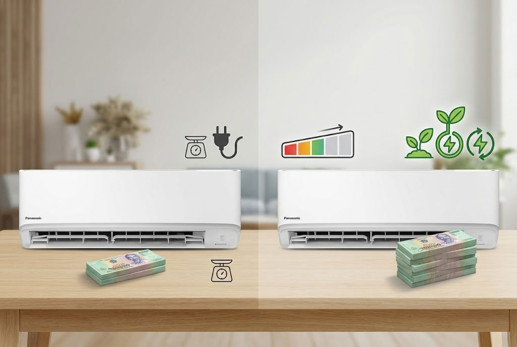 Nên mua điều hòa Panasonic CS-N18AKH-8 hay bù thêm tiền lấy dòng tiết kiệm điện?