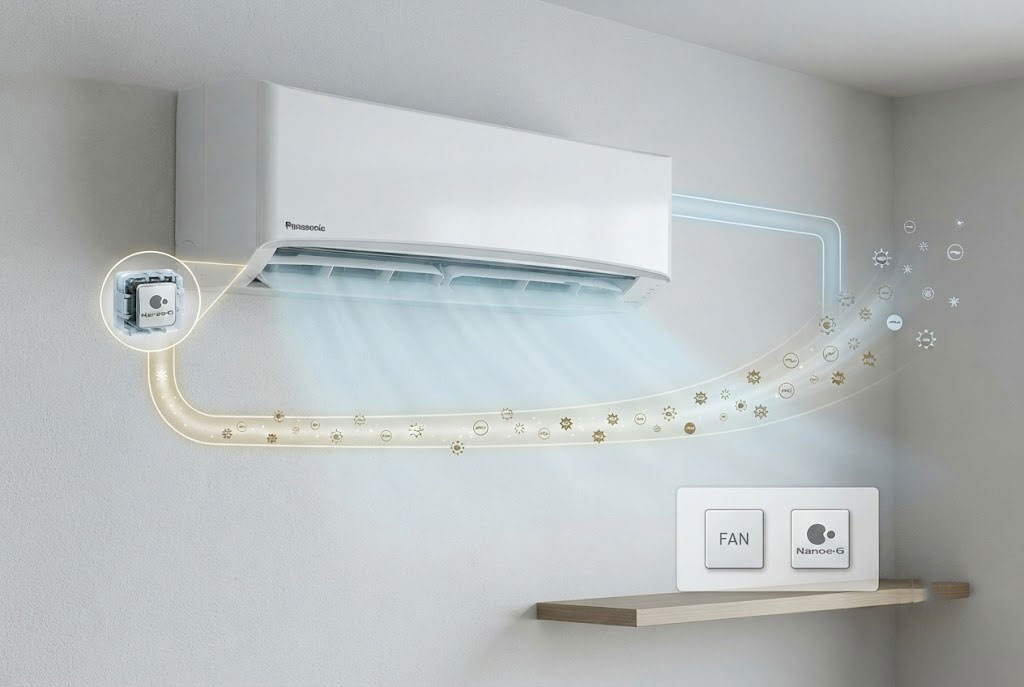 Hệ thống lọc khí Nanoe-G trên điều hòa Panasonic CS-N24AKH-8 có hoạt động độc lập không?