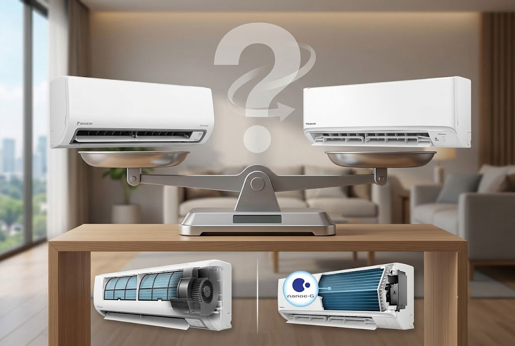 Đặt lên bàn cân điều hòa Daikin FTKB25ZVMV hay Panasonic CS-RU9CKH-8D đáng mua hơn?