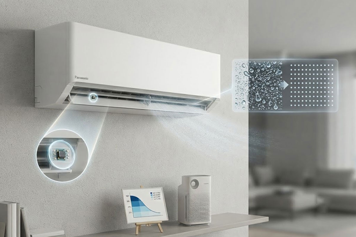 Cảm biến Humidity Sensor trên điều hòa Panasonic CS-XU24BKH-8 cứu cánh cho mùa nồm ẩm ra sao?