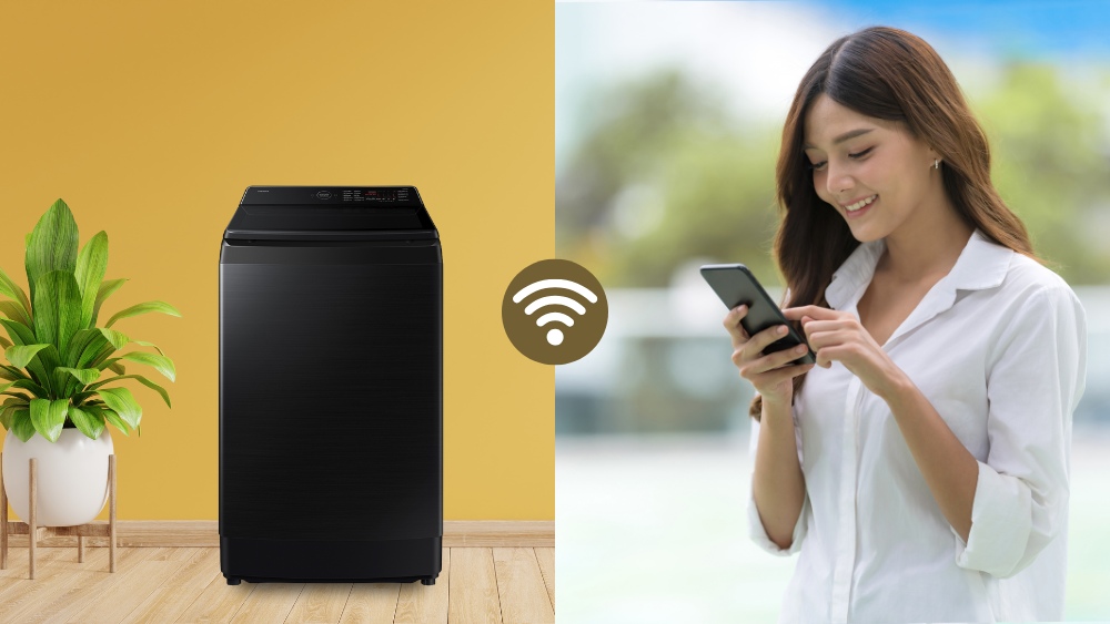 Máy giặt Samsung lồng đứng WA80F13S5BSV tiết kiệm điện và giặt nước nóng 60°C