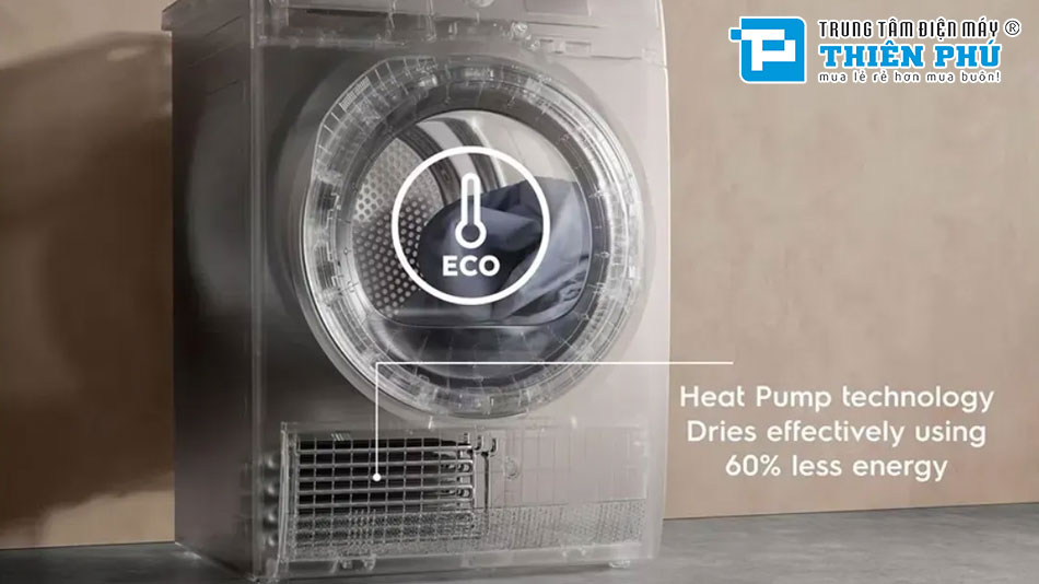 Máy sấy quần áo Electrolux bơm nhiệt EDH803J5SCR hiện đại và tinh tế trong từng đường nét