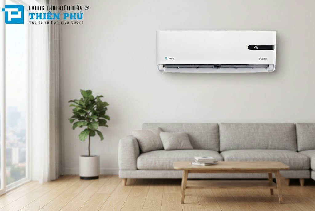 Công suất tiêu thụ điện thực tế của điều hòa Casper 12000btu GC-12IB36 là bao nhiêu Watt?