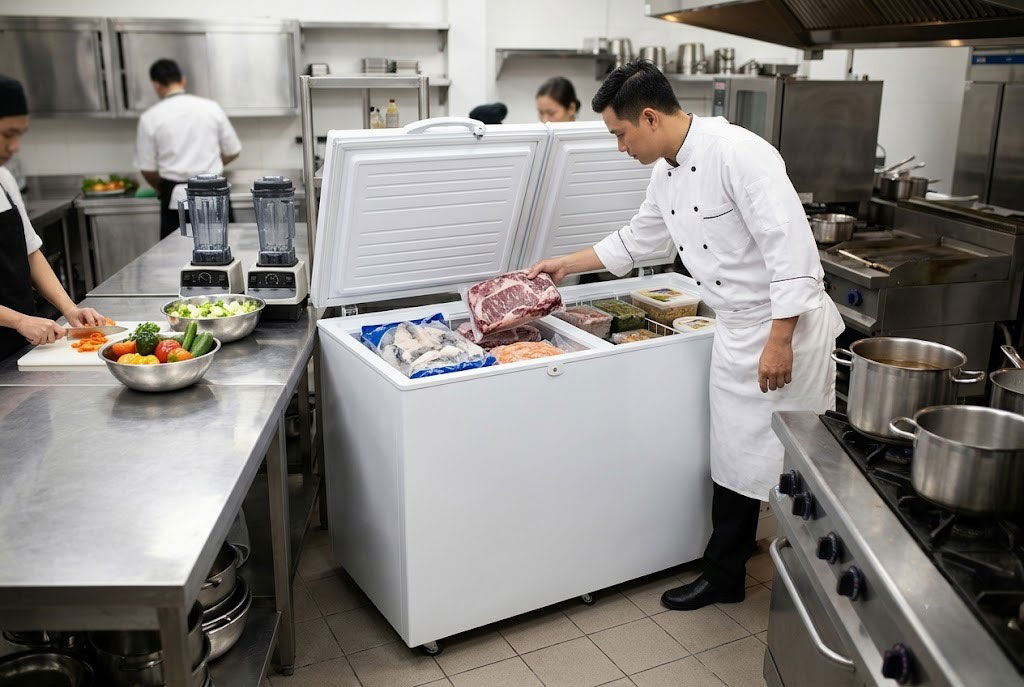 Tủ đông Hòa Phát 1 ngăn 2 cánh HPF AD6544: Trợ thủ đắc lực cho bếp nhà hàng