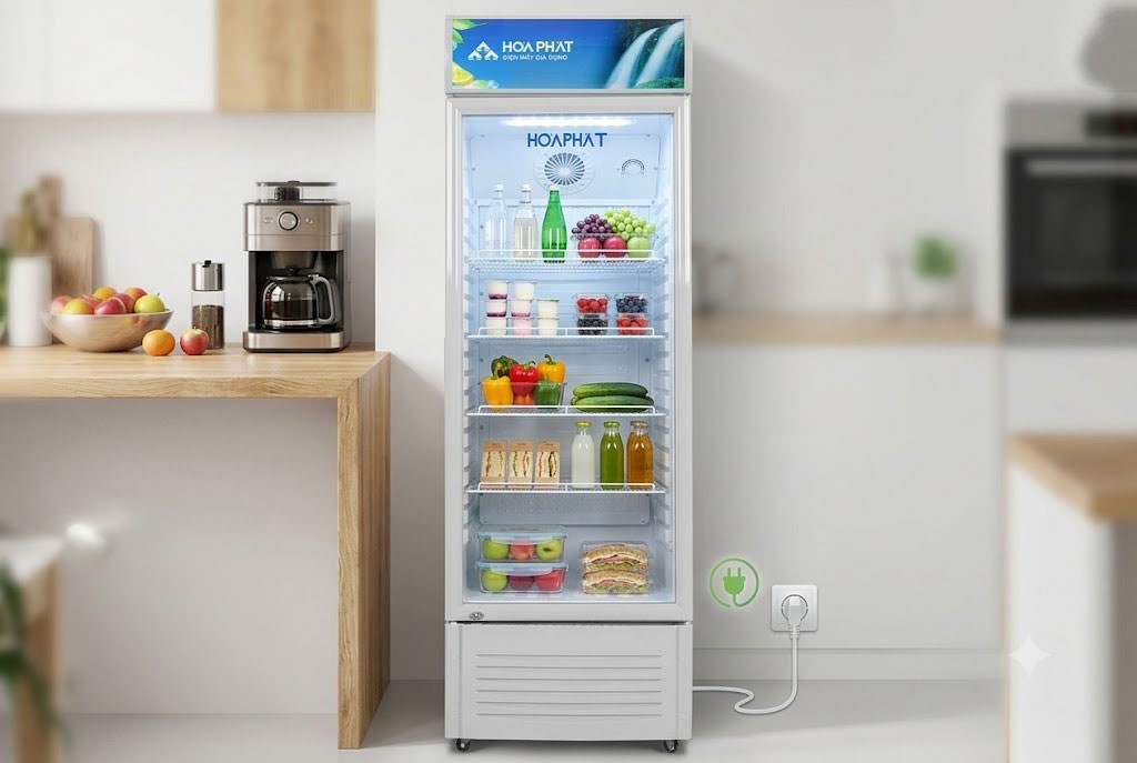 Tủ mát Hòa Phát 242 lít HSR S6242 bảo quản hiệu quả, tiết kiệm điện năng