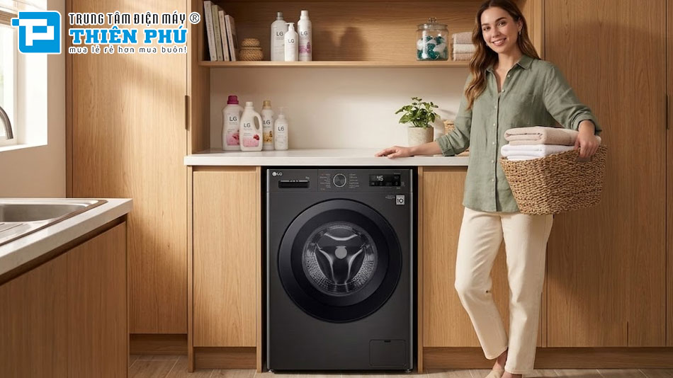 Máy giặt LG 9kg cửa ngang FB1209S6O - Sức Mạnh Direct Drive, Công Nghệ 6 Motion DD & Steam