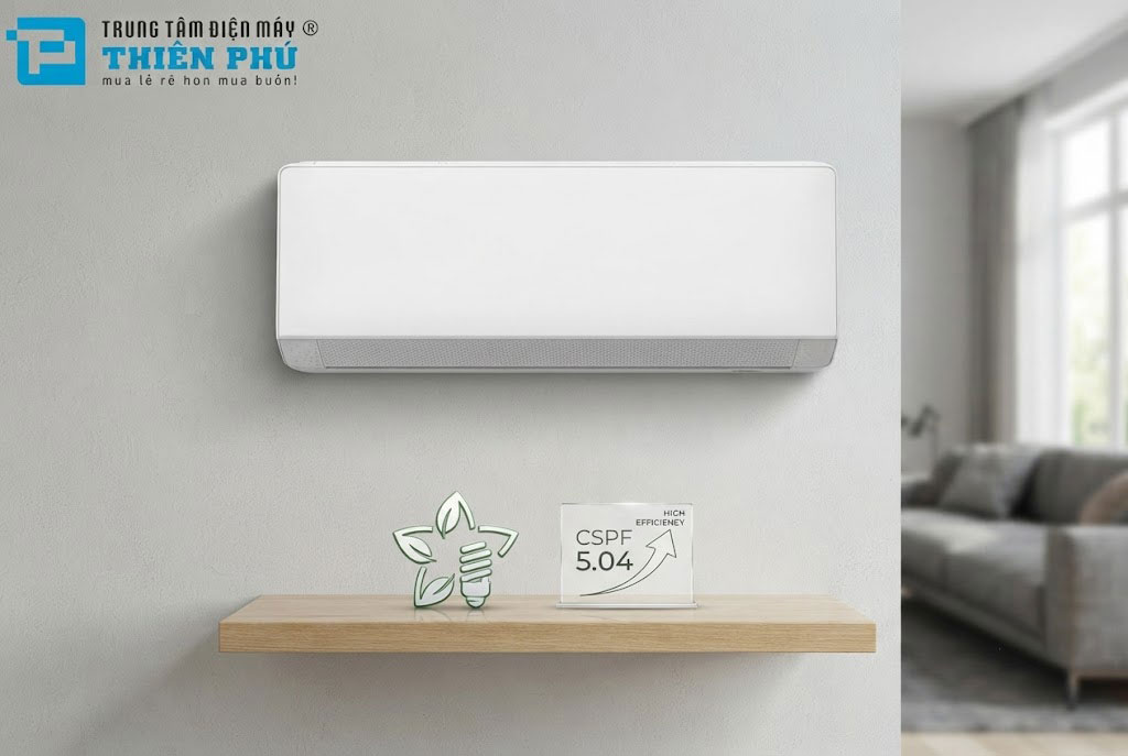 Ý nghĩa nhãn năng lượng 5 sao và chỉ số hiệu suất năng lượng CSPF 5.04 của điều hòa Casper QH-18IU36A