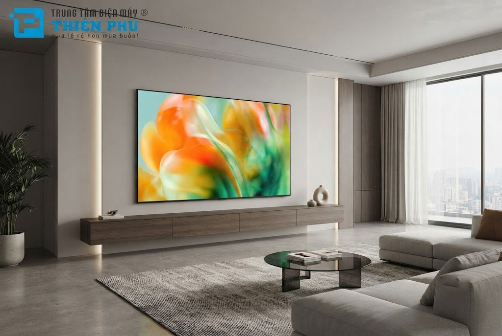 Kích thước tivi Samsung 65 inch UA65M80HAKXXV phù hợp cho phòng bao nhiêu m2?
