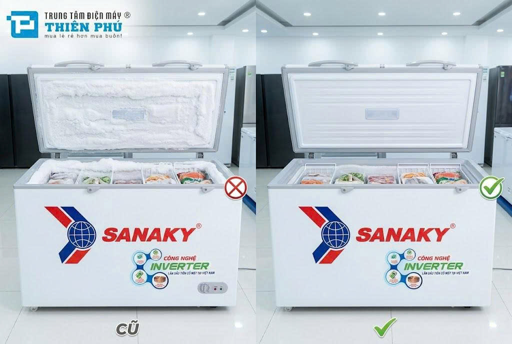 Tủ đông Sanaky 560L VH-5699HY3 có dễ bị đóng tuyết dày như các dòng cũ?