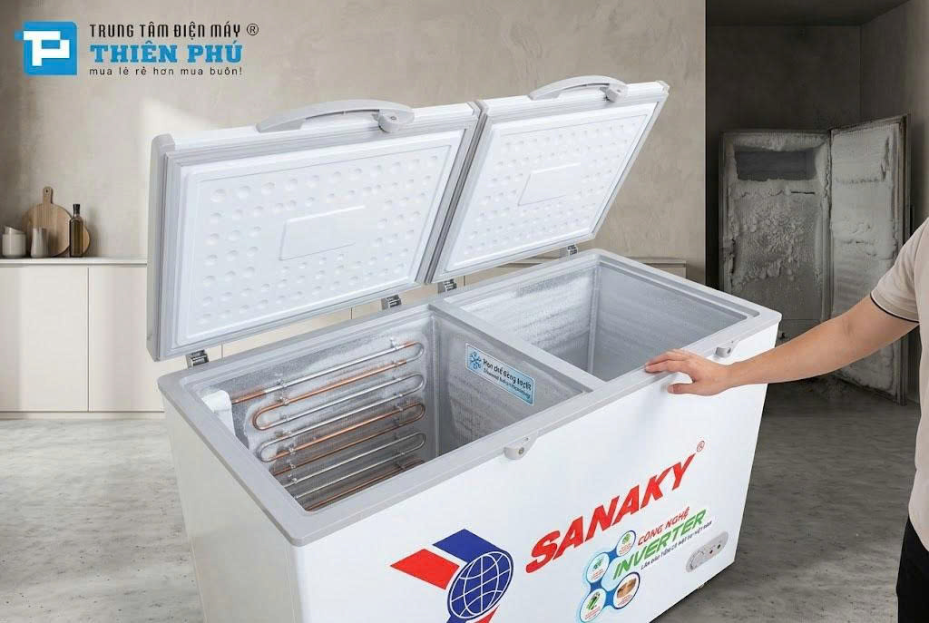 Tủ đông Sanaky 560L VH-5699HY3 có dễ bị đóng tuyết dày như các dòng cũ?