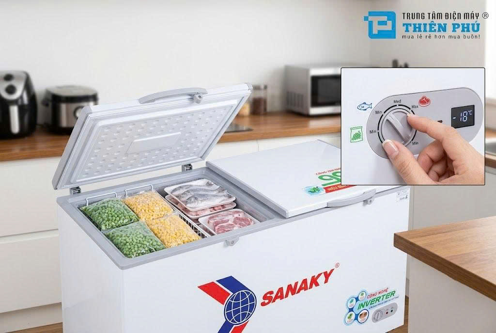 Hướng dẫn điều chỉnh nhiệt độ cho tủ đông Sanaky VH-8699HY3 theo từng loại thực phẩm