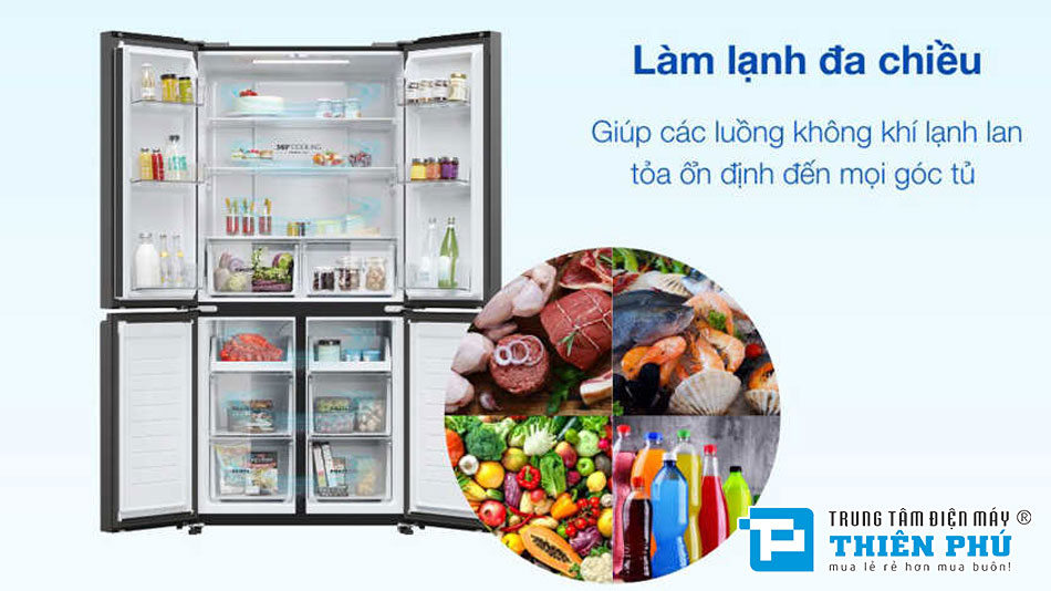 Tủ Lạnh Aqua AQR-MD6330XA(SK) Inverter Multi Door 506 Lít