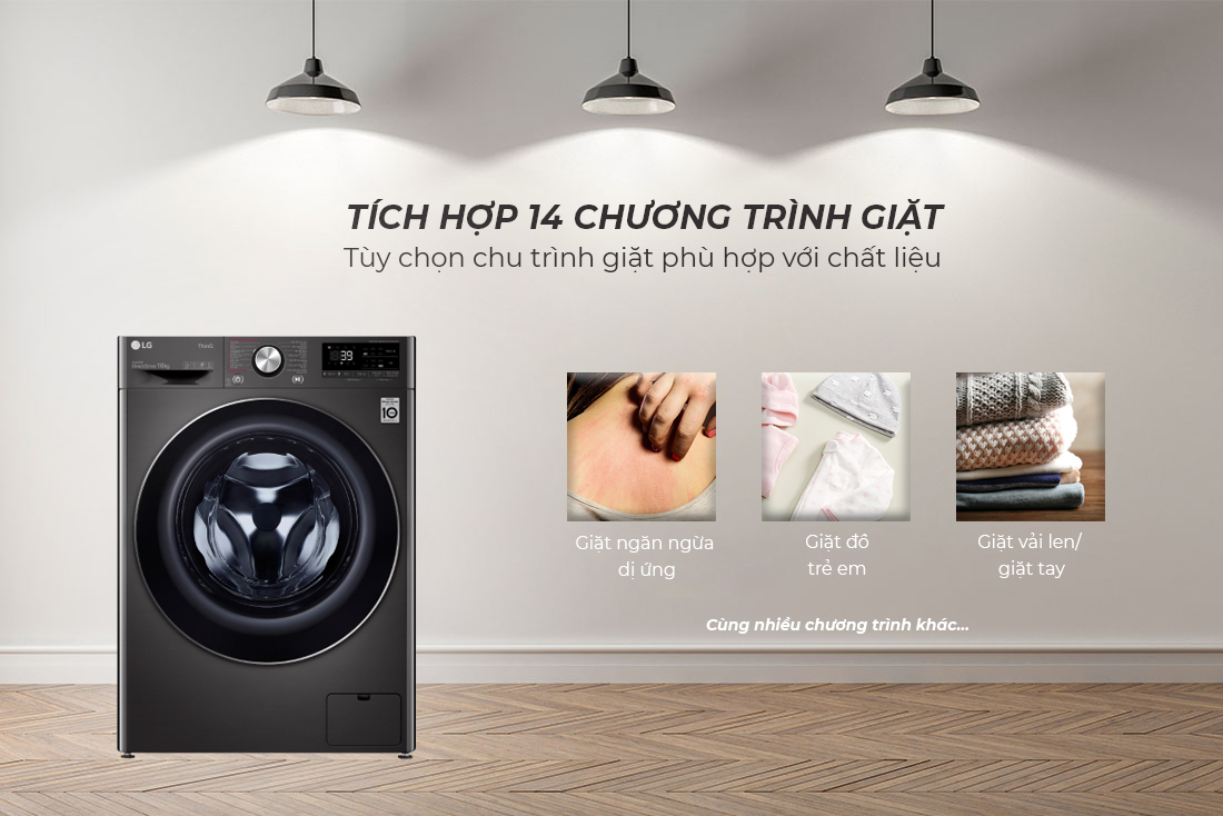 Mẹo sử dụng máy giặt LG cửa ngang 10kg FX1410N5G giúp tiết kiệm điện nước