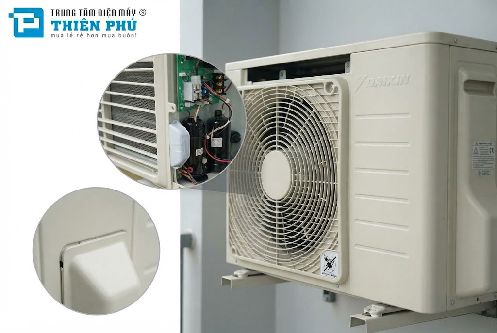 Bí mật thiết kế chống thằn lằn độc đáo trên dàn nóng của điều hòa Daikin