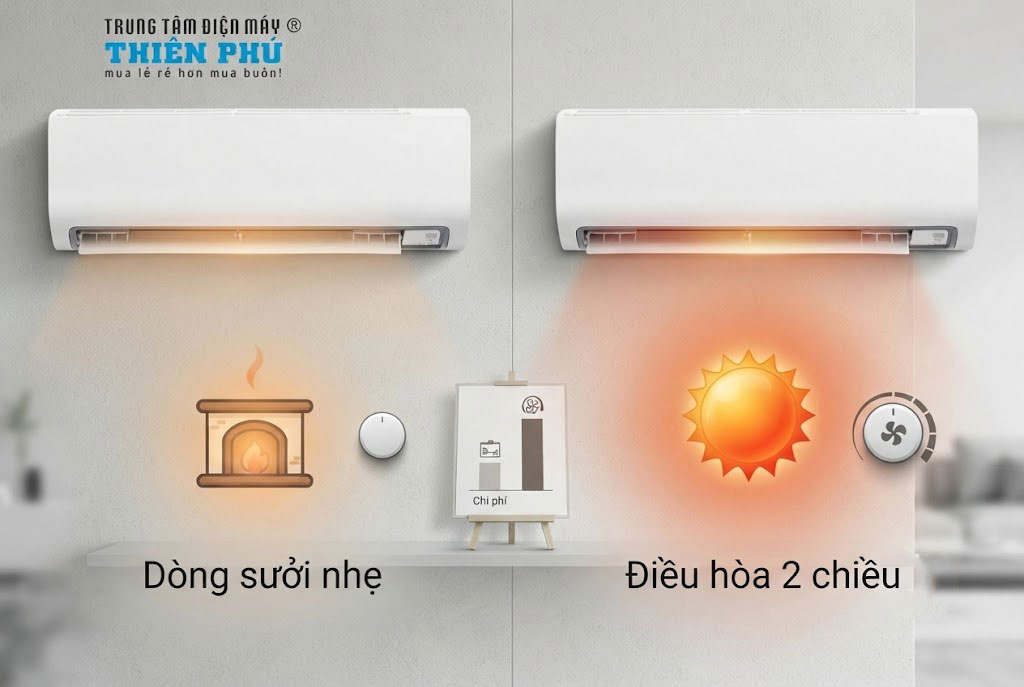 Nên mua điều hòa 2 chiều hay dòng sưởi nhẹ điều hòa Daikin FTHB35ZVMV để tiết kiệm chi phí?