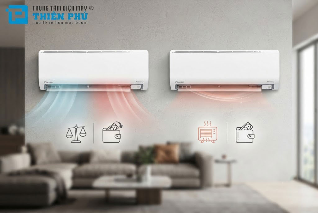 Nên mua điều hòa 2 chiều hay dòng sưởi nhẹ điều hòa Daikin FTHB35ZVMV để tiết kiệm chi phí?