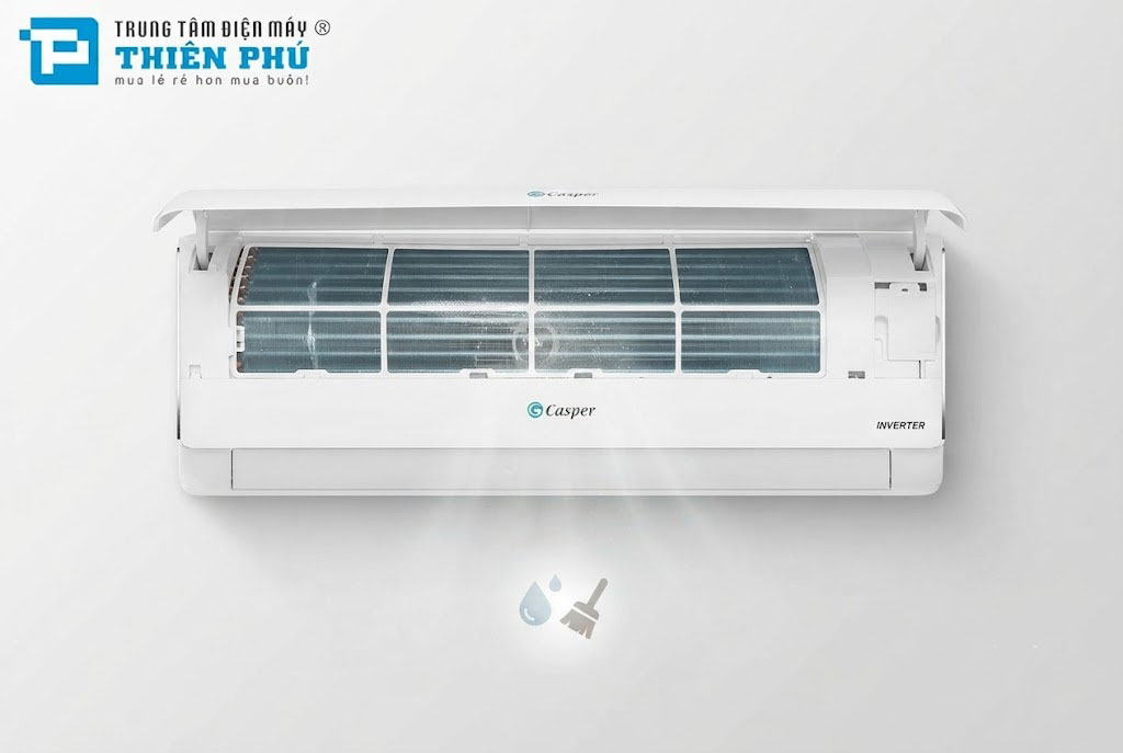 Đánh giá hiệu quả làm sạch từ tính năng tự động vệ sinh iClean trên điều hòa Casper JC-18IU36