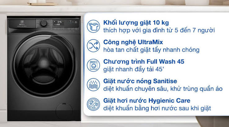 Công nghệ UltraMix trên máy giặt Electrolux 10kg EWF1023P5SC có gì nổi bật
