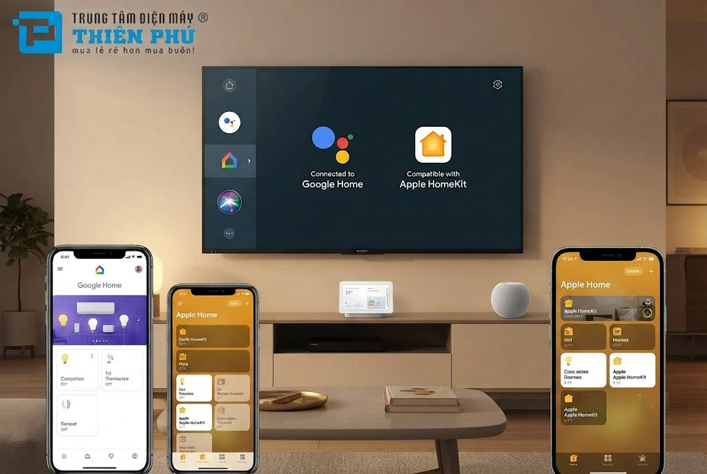 Hướng dẫn kết nối tivi Sony với hệ thống nhà thông minh Google Home hoặc Apple HomeKit