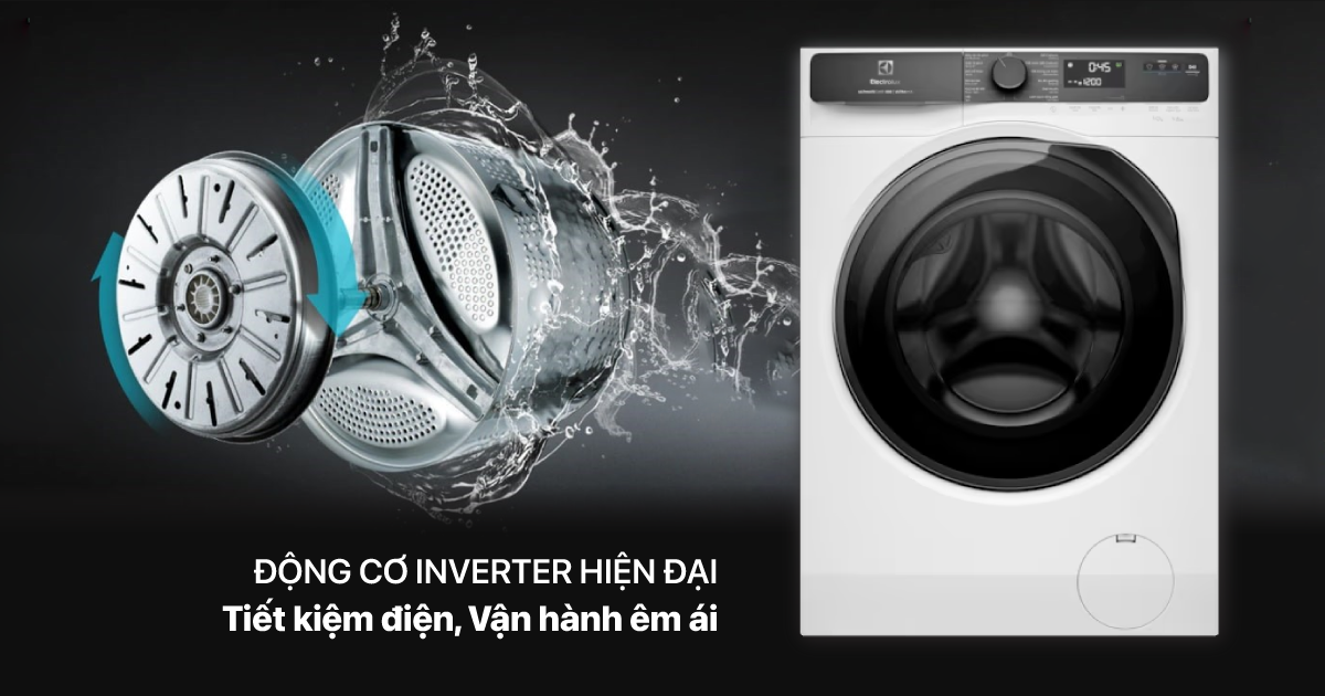 Động cơ Eco Inverter có thực sự giúp máy giặt Electrolux 10kg EWF1023P5WC tiết kiệm điện