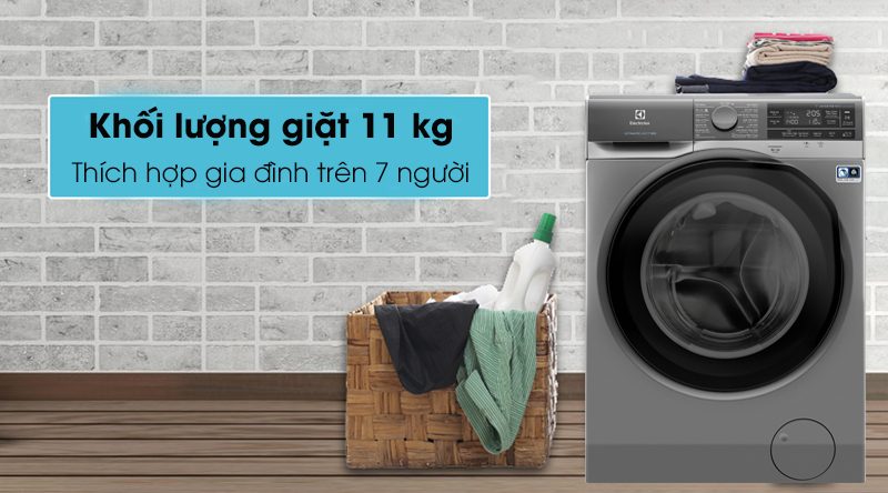 Gia đình 4-5 người sử dụng máy giặt Electrolux 11kg EWF1142R9SC có phù hợp