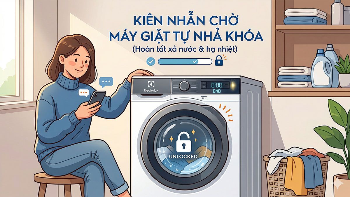 Lý do cửa máy giặt Electrolux cửa ngang EWF1024D3SC không mở được? Cách khắc phục?