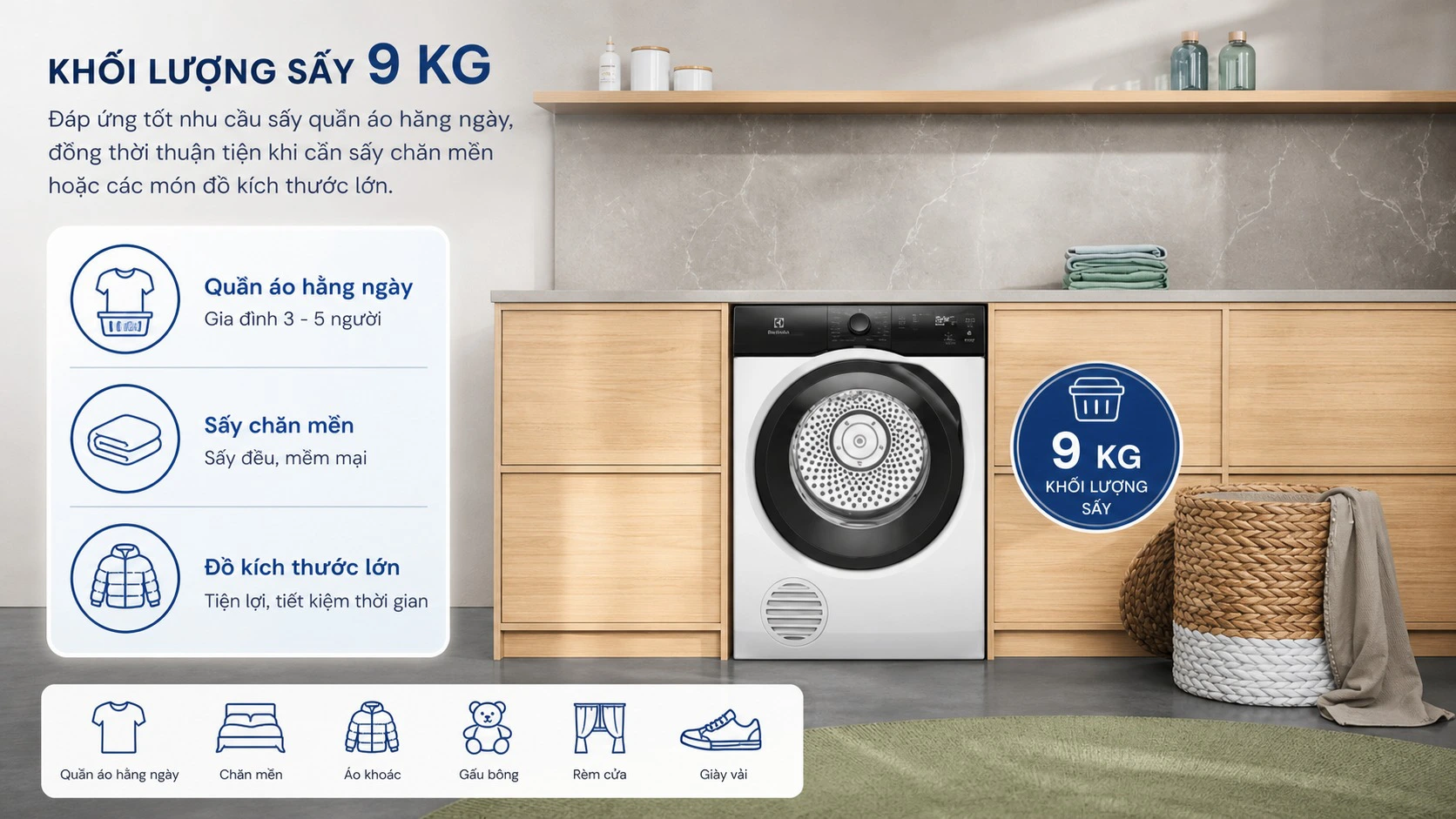 Giới thiệu cơ bản về máy sấy quần áo Electrolux thông hơi EDV904H3EC phiên bản 2026 có gì khác biệt?