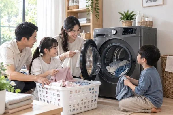 Gia đình 4-5 người sử dụng máy giặt Electrolux 11kg EWF1142R9SC có phù hợp