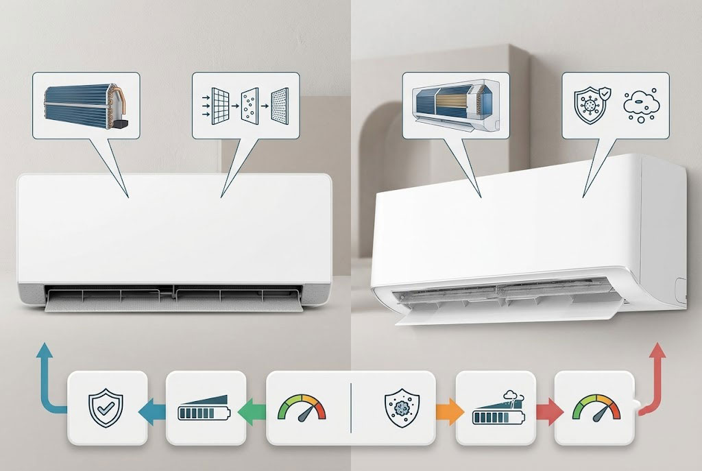 So sánh điều hòa Casper QH-12IU36A và Panasonic CS-XZ12BKH-8 có chất lượng khác nhau thế nào?