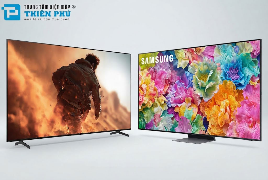 So sánh tivi Sony K-98XR70M2 và tivi Samsung QA98QN90F: True RGB đối đầu Neo QLED