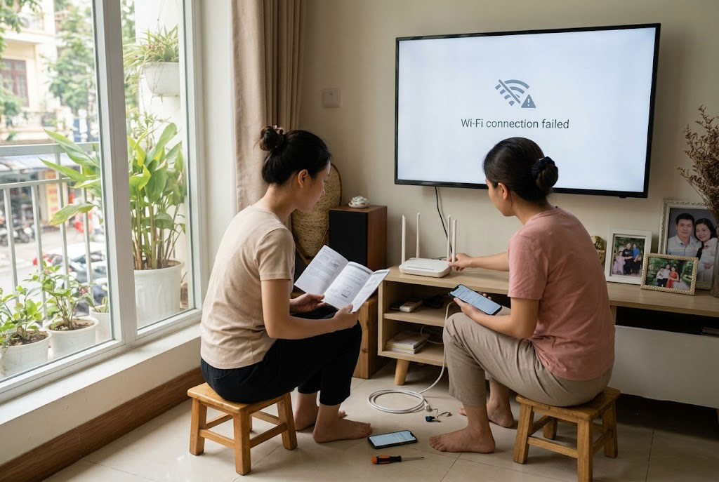 Cách xử lý lỗi tivi không kết nối được Wifi tại nhà mà không cần gọi thợ